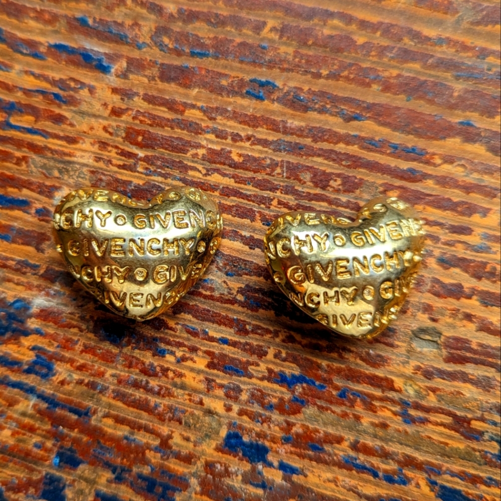 VINTAGE Givenchy gold plated clip earrings